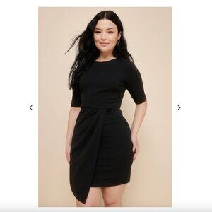 Lulus Westwood Black Half Sleeve Sheath Dress size Medium NWT